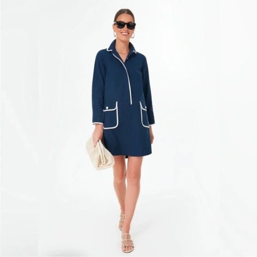 Tuckernuck Pomander Place Navy Perkins Shirt Dress